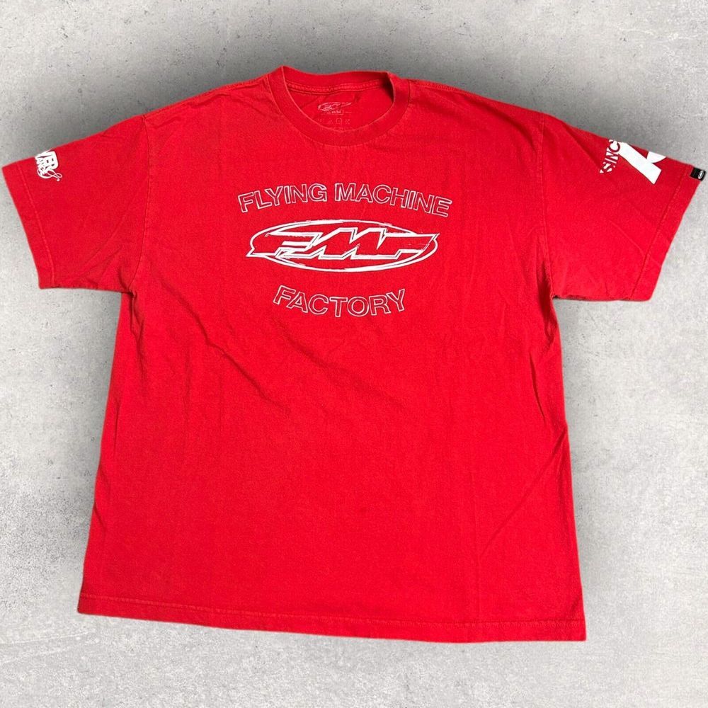 Flying Machine Red Graphic Logo Short Sleeve Tee